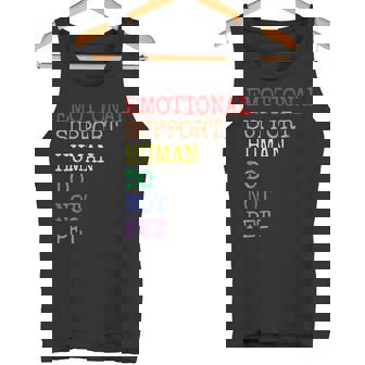 Emotional Support Human Service Dog Owner Tank Top - Monsterry