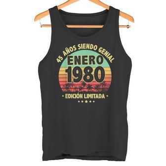 Enero 1980 45 Años Hombre Cumpleaños Regalo Enero 1980 Camiseta sin mangas - Regaloses