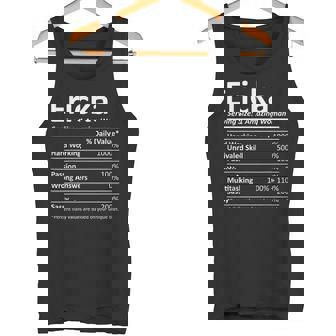 ERICKA Nutrition Personalized Name Christmas Idea Tank Top - Monsterry