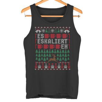 Es Eskaliert Eh Ugly Christmas Sweater Reindeer Christmas Tank Top - Geschenkecke