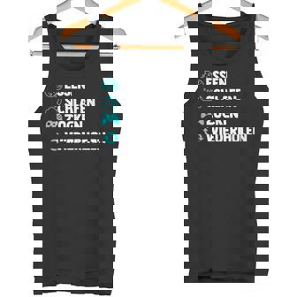 Essen Schlafen Zocken Wiederholen Gaming Zocker Tank Top - Geschenkecke