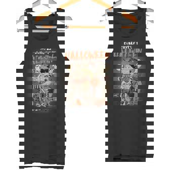 Everyday Is Halloween Spooky Monsters Skeleton Witch Pumpkin Tank Top - Monsterry