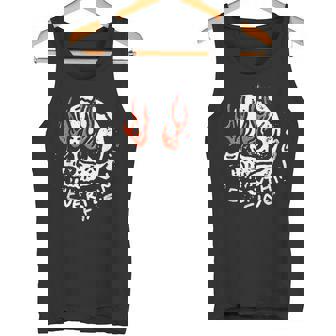 Everything Is Fine Skull Flaming Never Better Skeleton Tank Top - Monsterry