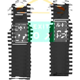 Exit 0 Zero Cape May NJ New Jersey Shore Parkway Sign Tank Top - Monsterry
