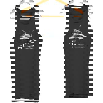 F-15 Eagle Jet Military Stealth Blueprint Fighter Jet Tank Top - Monsterry