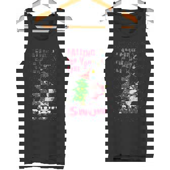 Falling For You Like Snow Christmas Tree And Snowman Dance Tank Top - Monsterry