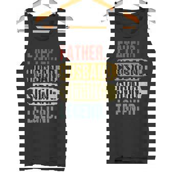 Father Husband Singing Legend Vintage Dad Father's Day Tank Top - Monsterry