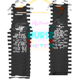 My Favorite Nurse Calls Me Sister Leopard Flower Nurse Lover Tank Top - Monsterry
