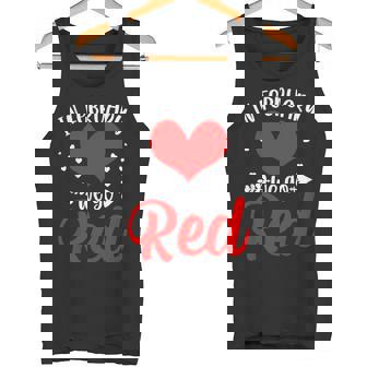 In February We Go Red Heart Disease Awareness American Tank Top - Monsterry