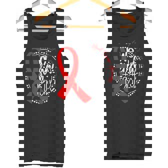 In February We Wear Red Heart Disease Awareness Ribbon Tank Top - Monsterry