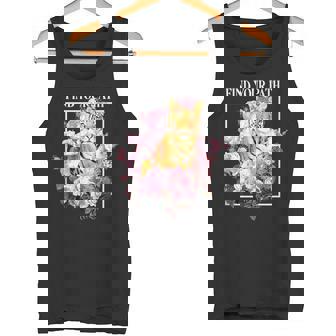 Find Your Path Tiger Quote Surrounded By Roses Art Animal Tank Top Tank Top - Monsterry