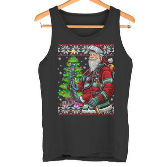 Fireman Santa Claus Fire Brigade Ugly Christmas Tank Top - Geschenkecke