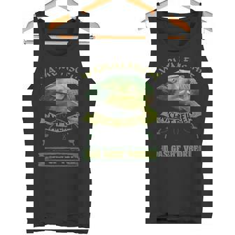 Fish With Face Protection Fishing Walking Tank Top - Monsterry