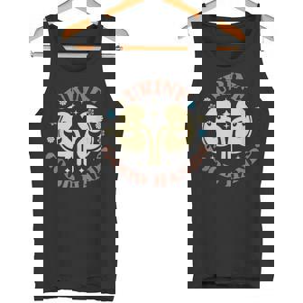 Floral Nephrologist Medical Pun Nephrology Urine Good Hand Tank Top - Monsterry