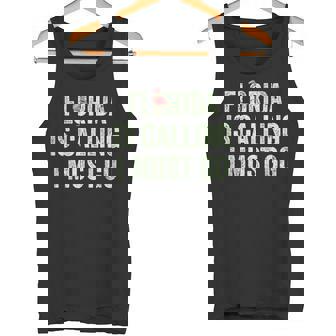 Florida Is Calling I Must Go US State Home FL USA Tank Top - Monsterry