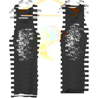 Flower Taoism Yin Yang Symbol On Zen Taijitu Yin Yang Tank Top - Monsterry