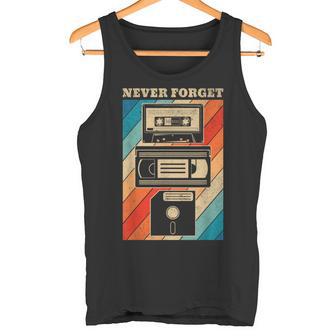 Never Forget Diskettehs Band 90S 80S Cassette Tank Top - Geschenkecke