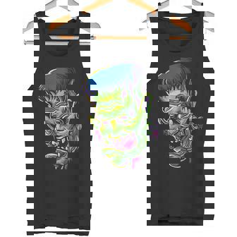 Frankenstein Face & Head Zombie Tank Top - Monsterry