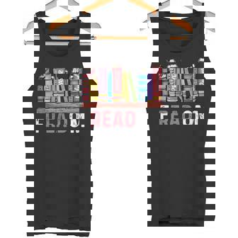Freadom Anti Ban Books Freedom To Read Book Lover Reading Tank Top - Monsterry