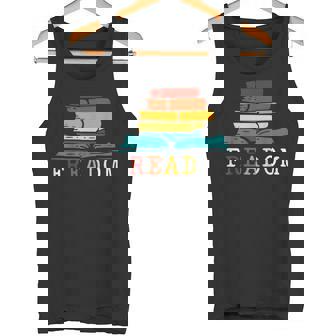 Freadom Read Banned Books Reader Bookworm Tank Top - Monsterry