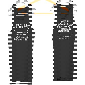 Free Hugs Just Kidding Don`t Touch Me Valentine Tank Top - Monsterry