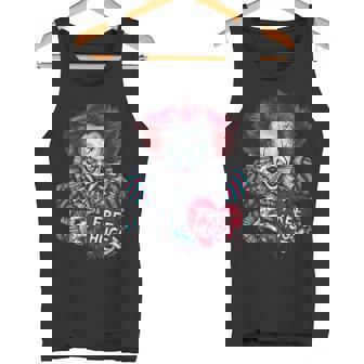 Free a Hugs Scary Clown Valentine Halloween Horror Character Tank Top - Monsterry