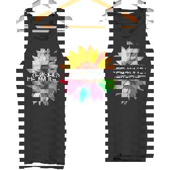 Free Mom Hugs Lgbtq Lgbt Pride Daisy Rainbow Flower Tank Top - Monsterry