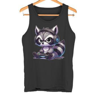 Angry Raccoon Gamerideo Games Lover Tank Top - Geschenkecke