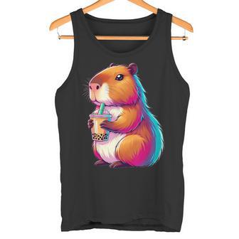 Capybara Bubble Tea Animal Lover Rodent Tank Top - Geschenkecke