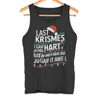 Last Christmas Parody Humour With Christmas Lights Tank Top - Geschenkecke