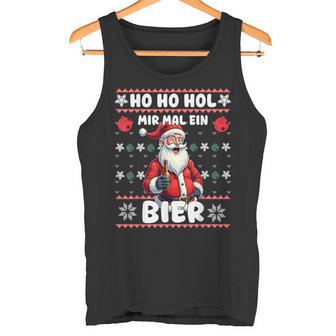 Saying Ho Ho Hol Mir Mal Ein Bier Ugly Christmas Tank Top - Geschenkecke