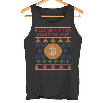 Ugly Christmas Bitcoin Short Sleeve Tank Top - Geschenkecke