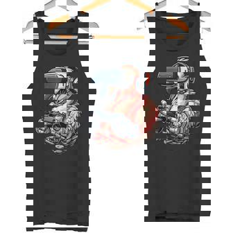 Gamer Flamingo Headset Gaming Bird Video Game Player Tank Top - Monsterry