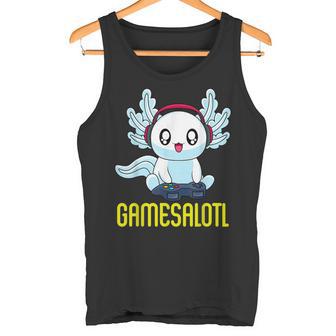 Gamesalotl Gamesolotl Gamer Gaming Axolotl Playsalotl Tank Top - Geschenkecke