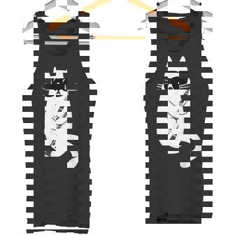 Gato Gracioso Con Gafas De Sol De Clarinetista Clarinete Camiseta sin mangas - Regaloses