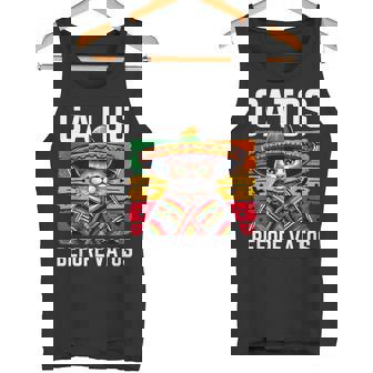 Gatos Before Vatos Cat Mexican Cat Poncho Fiesta Cinco Tank Top - Monsterry