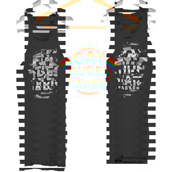 Gay Dudes For Harris Walz 2024 Rainbow Flag Pride Ally LGBT Tank Top - Monsterry
