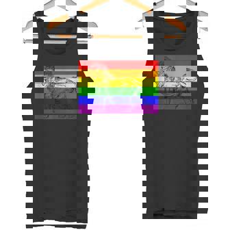 Gay Lion Pride Flag Rainbow Queer Lion Tank Top - Monsterry