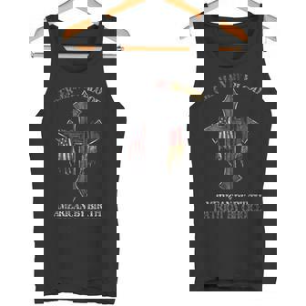 German By Blood America By Birth Cross Tank Top - Monsterry
