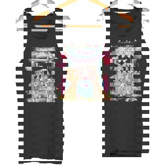 Golden Retriever Valentine Hearts Dog Lovers Valentines Day Tank Top - Monsterry