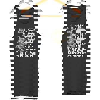 Gray Tabby Cat I'm Fluent In Meow And Sarcasm Tabby Cat Tank Top - Monsterry