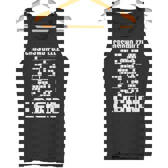Great Crossword Puzzle Legend Costume Word Game Tank Top - Monsterry