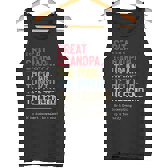 Great Grandpa The Man The Myth The Legend For Grandpa Tank Top - Monsterry