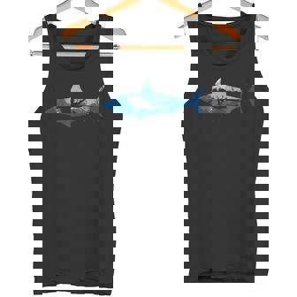 Great Shark Diver Scuba Diving Tank Top - Monsterry