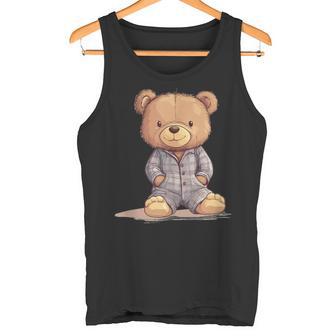 Great Teddy Bear In Soft And Cosy Pyjamas Tank Top - Geschenkecke