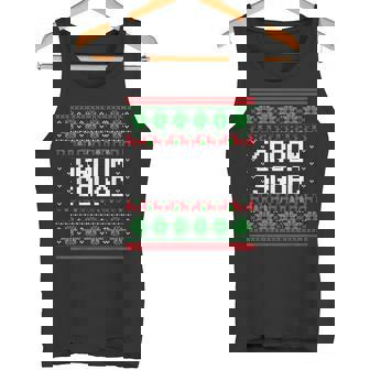 Groom Squad Xmas Bachelor Party Ugly Christmas Sweater Tank Top - Monsterry