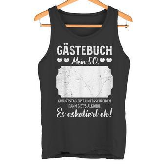 Guest Book My 50Th Birthday Party 50 Years Guest List Tank Top - Geschenkecke