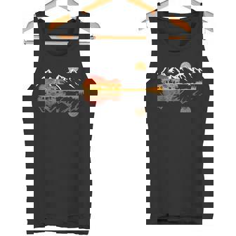 Guitar Lake Mountain Reflections Shadow Love Guitar Musician Tank Top - Monsterry