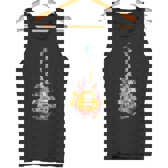 Guitar Player Gittare Watercolour Splash Electric Guitar Tank Top - Geschenkecke
