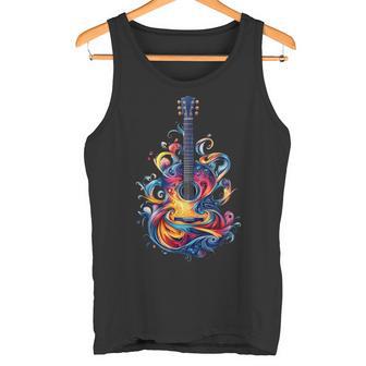 Guitar Player Watercolour Splash Guitar Tank Top - Geschenkecke